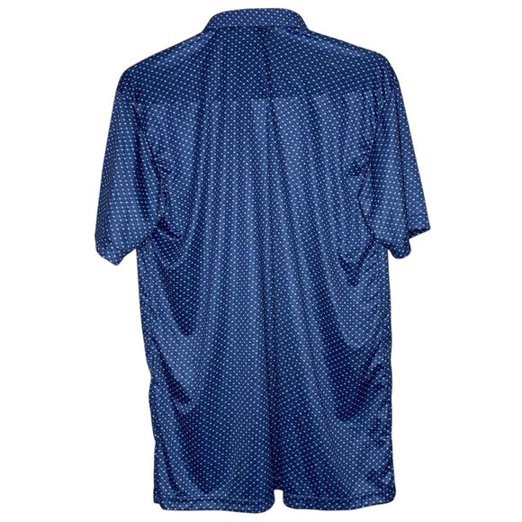 Collars & Co Polo Shirt Mens L Blue Los Cabos Star Golf Preppy Dress Collar NEW - Picture 4 of 8